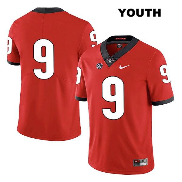 Georgia Bulldogs Youth Nathan Priestley #9 NCAA No Name Legend Authentic Red Nike Stitched College Football Jersey YGR4756QE